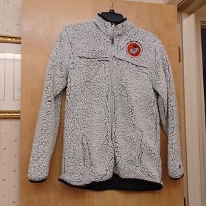 Champion Grey GA Bulldog Zip Up Sweater Jacket M